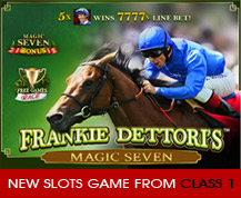 Let the race begin with FRANKIE DETTORI'S MAGIC SEVEN VIDEO SLOT.